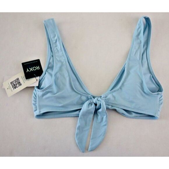 Roxy ERJX304598 Sz M Cool Blue Beach Classics Elongated Triangle Bikini Top - Picture 2 of 8